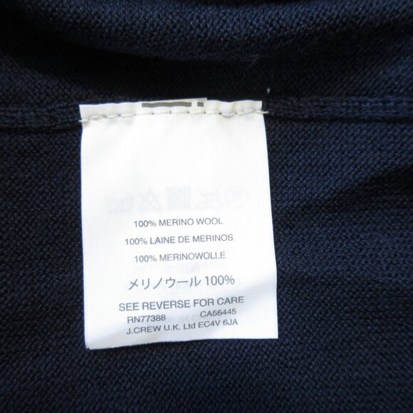 NWT J.Crew Merino Wool Sweater in Navy Ivory Anchors and Stars Knit Pullover L - Picture 7 of 8
